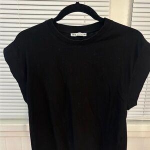 Zara Black Crew Neck T-Shirt